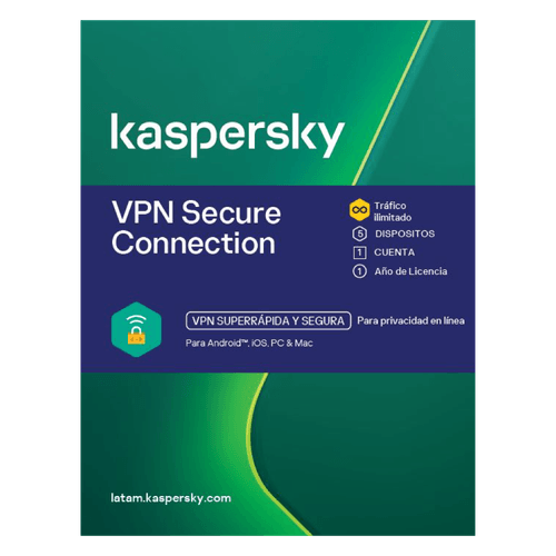 Licencia Kaspersky Secure Connection 5 Dispositivos 1 Año