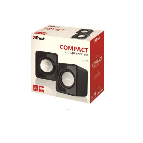 Parlante Trust Leto Compac 2.0 Usb 6w Negro