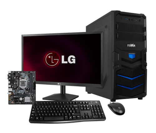 Equipo Power Group G4940H Celeron G4900 4gb 1tb Monitor LG 19.5