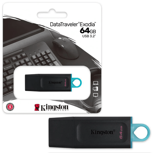 Memoria USB 3.2 Gen 1  Kingston 64GB DataTraveler