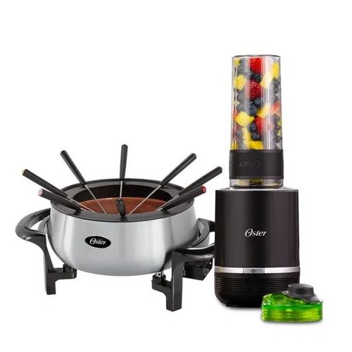 Combo Fondue eléctrico de acero inoxidable FPSTFN7700013  + Mezclador personal BLSTPB220